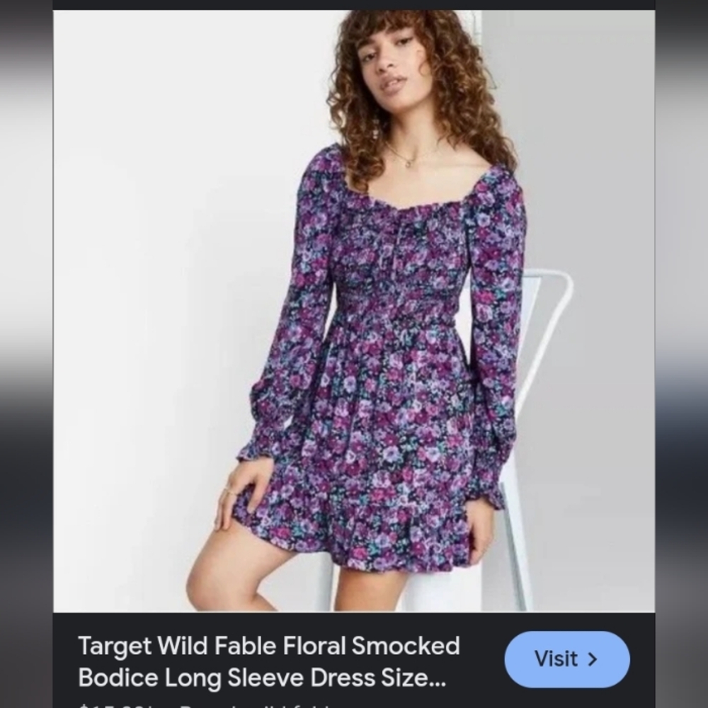 Wild Fable, floral mini dress.